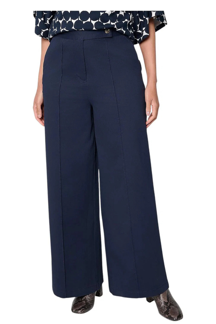 Carla Rockmore Collection Women's Stretch Wide Leg Pants Midnight - Regular